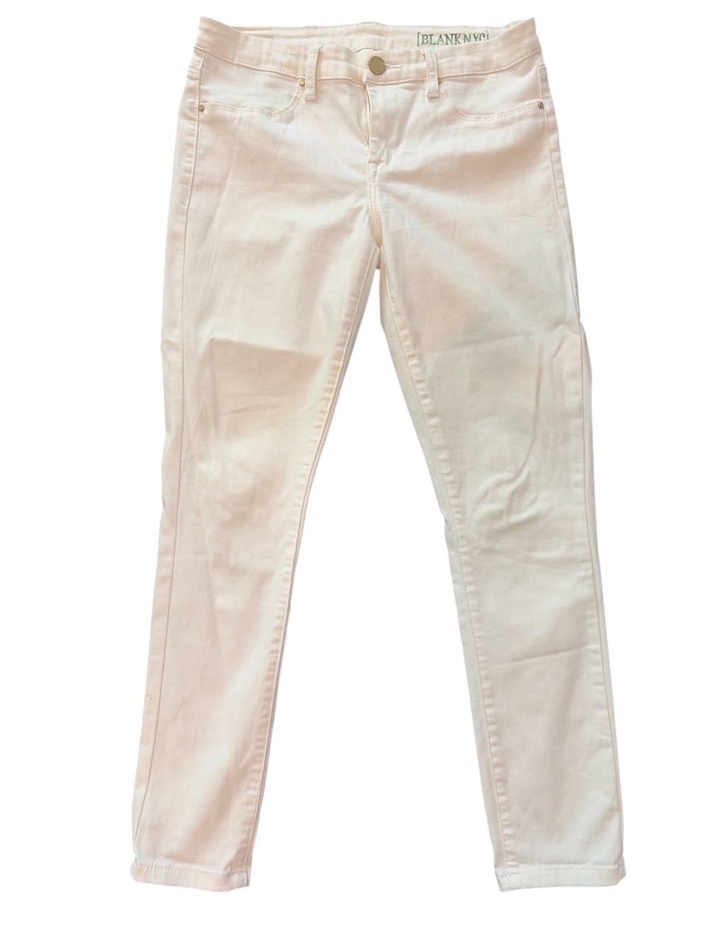 Blank NYC Cream-White Skinny Ankle Jeans